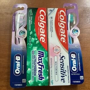 Colgate Toothpastes and Oral-B Toothbrushes Bundle NEW